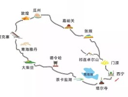 甘肃青海环线旅游地图_甘肃青海旅游环线经典线路图