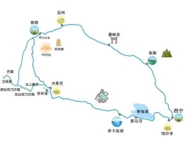 青甘大环线8日游全程详细路线地图_青甘大环线8日游全程详细路线地图图片