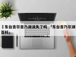 ✅东台吉尔吉乃湖消失了吗 「东台吉乃尔湖百科」